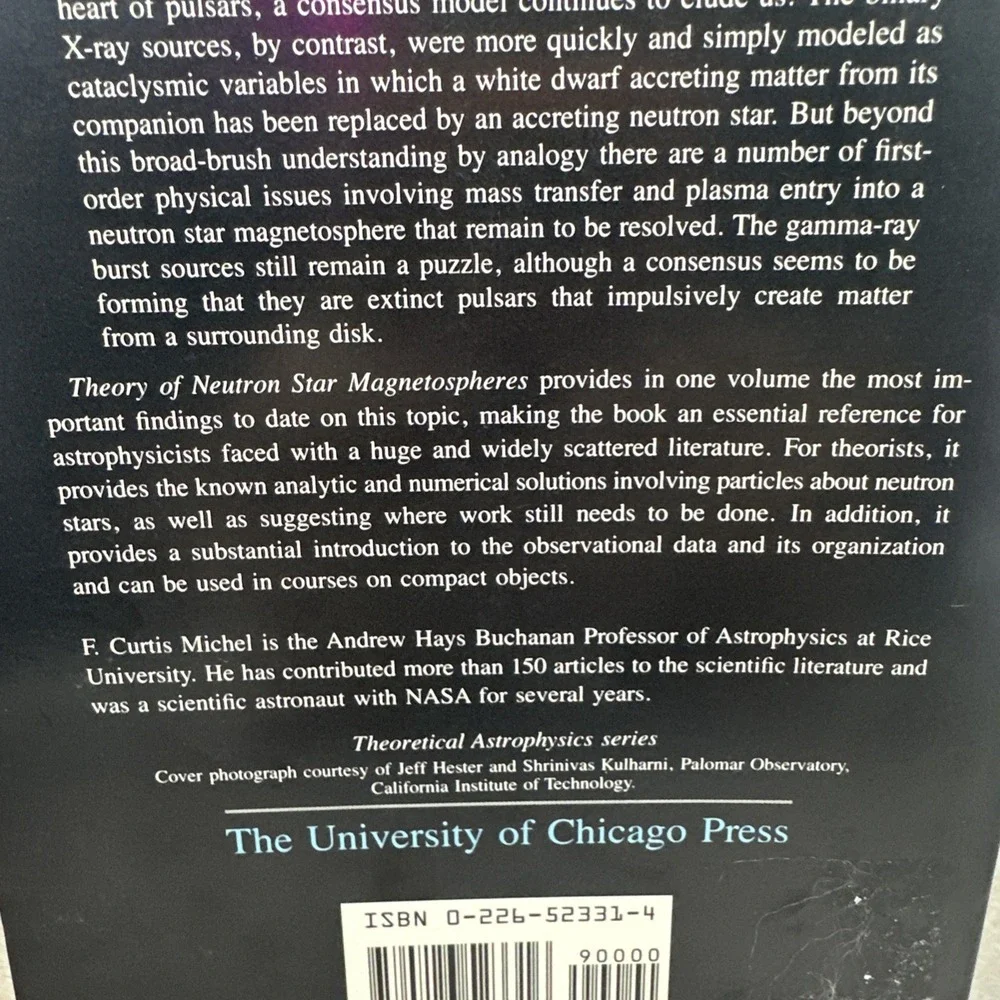 Theoretical Astrophysics Ser.: Theory of Neutron Star Magnetospheres by F....
